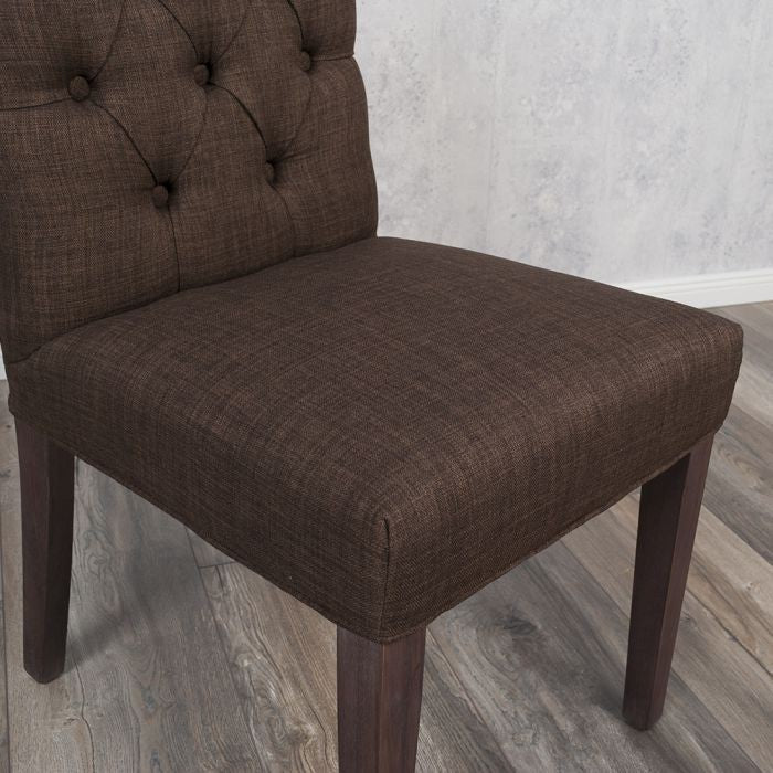 Stuhl PARIS Leinenbezug Brown