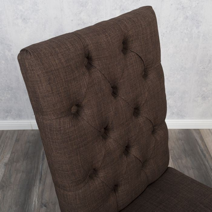Stuhl PARIS Leinenbezug Brown