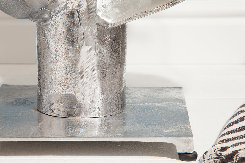 Design Couchtisch ELICA 60cm silber Aluminium Schiffsschraube Maritim