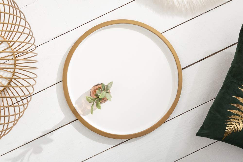 Filigraner Aufbewahrungs-Couchtisch mit Tablett AGGIO 41cm gold