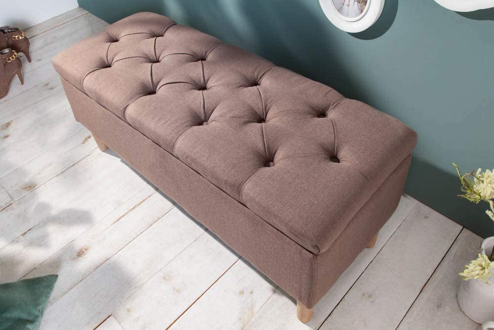 Elegante Truhenbank MODAN light-brown ca.100cm Stauraum