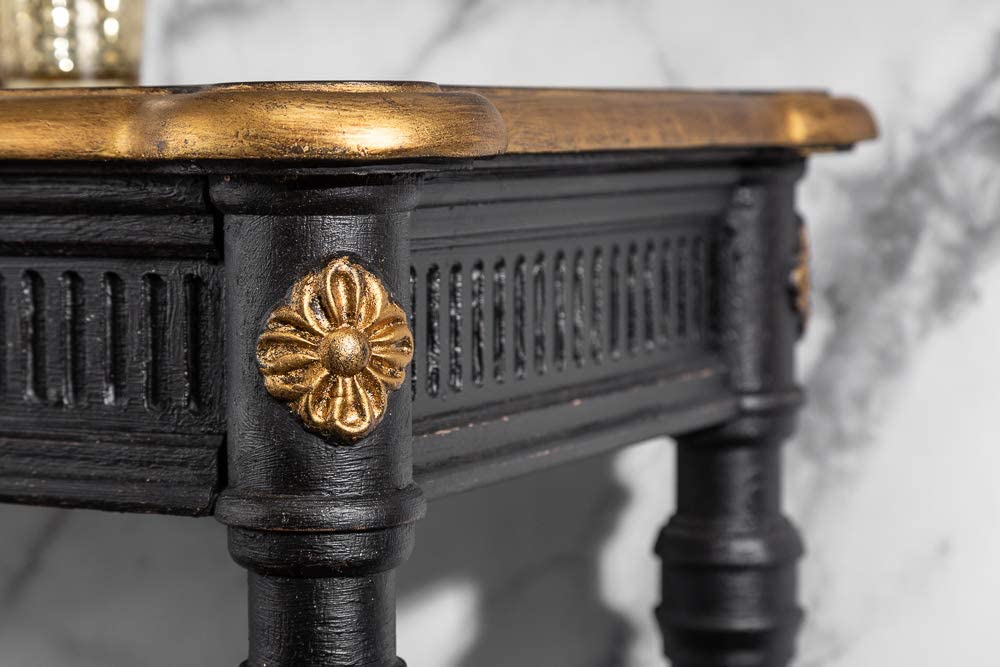 Barocker Konsolentisch KINGDOM 125cm schwarz gold