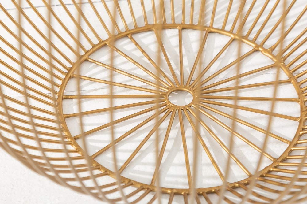 Filigraner Aufbewahrungs-Couchtisch mit Tablett AGGIO 41cm gold