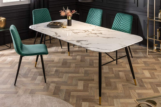 Eleganter Esstisch ROMA 180cm weiss Marmor-Optik