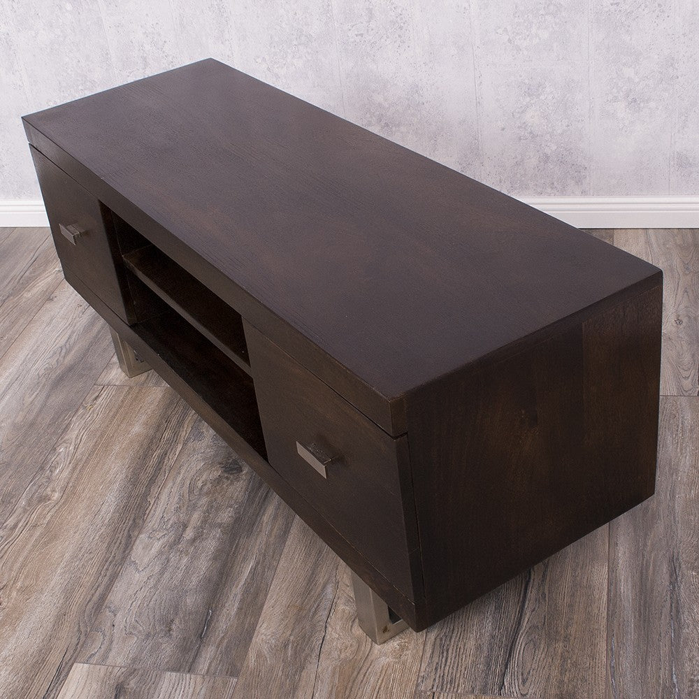 TV-Board LAYA Walnut Mangoholz massiv 120cm Wohnzimmer Lowboard