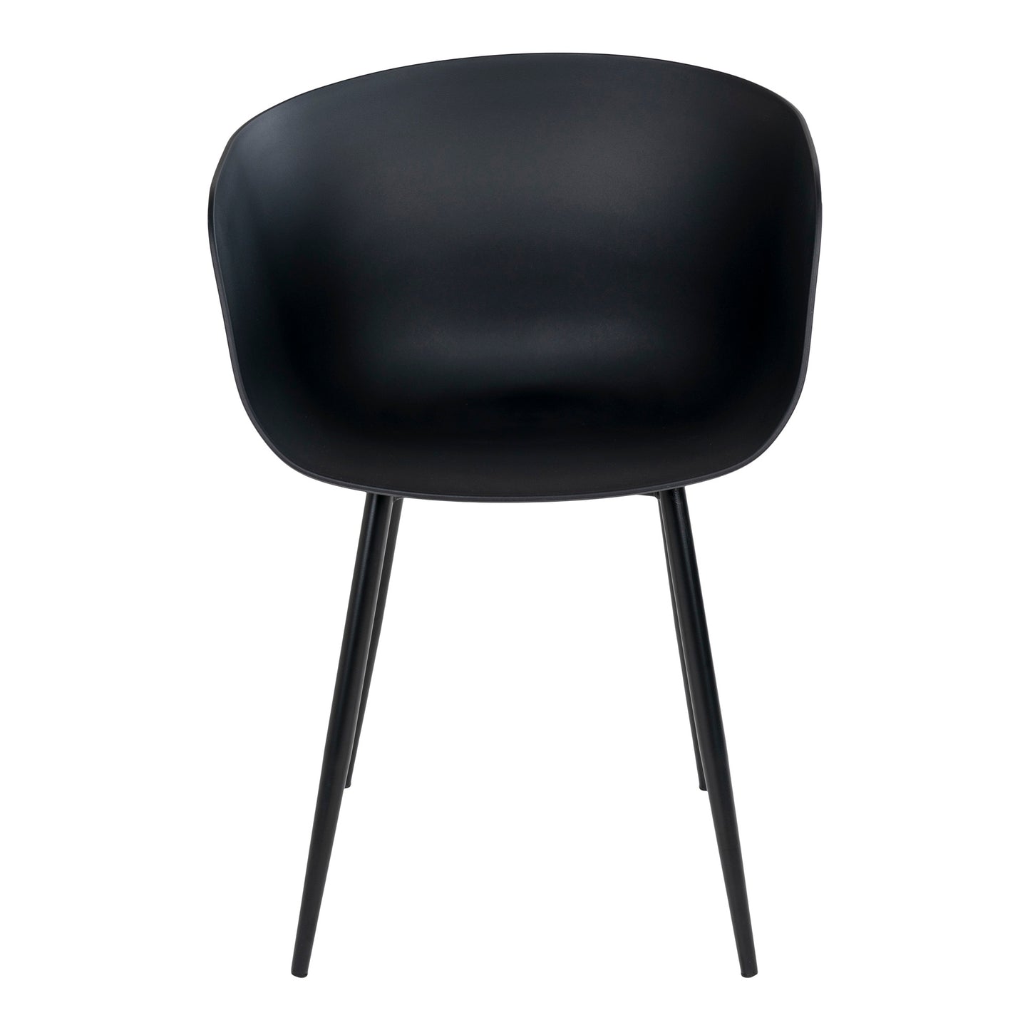 2er Set Design Stuhl DAVOS schwarz Schalensitz Indoor Outdoor