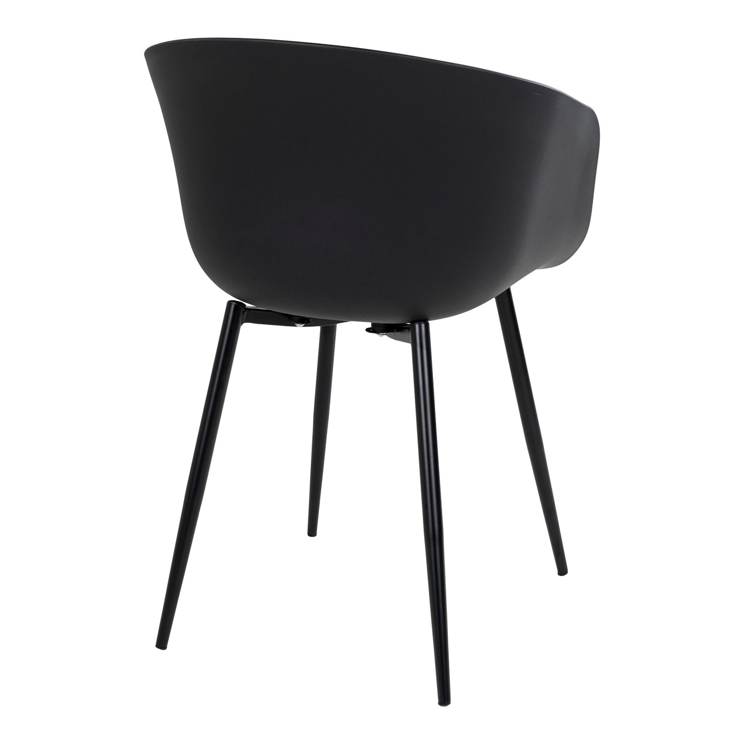 2er Set Design Stuhl DAVOS schwarz Schalensitz Indoor Outdoor