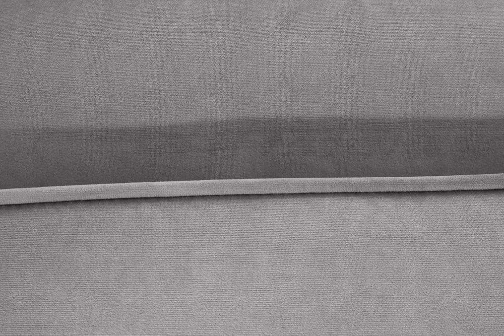 Ecksofa 260cm Ottomane beidseitig COMFORT grau Samt Federkern