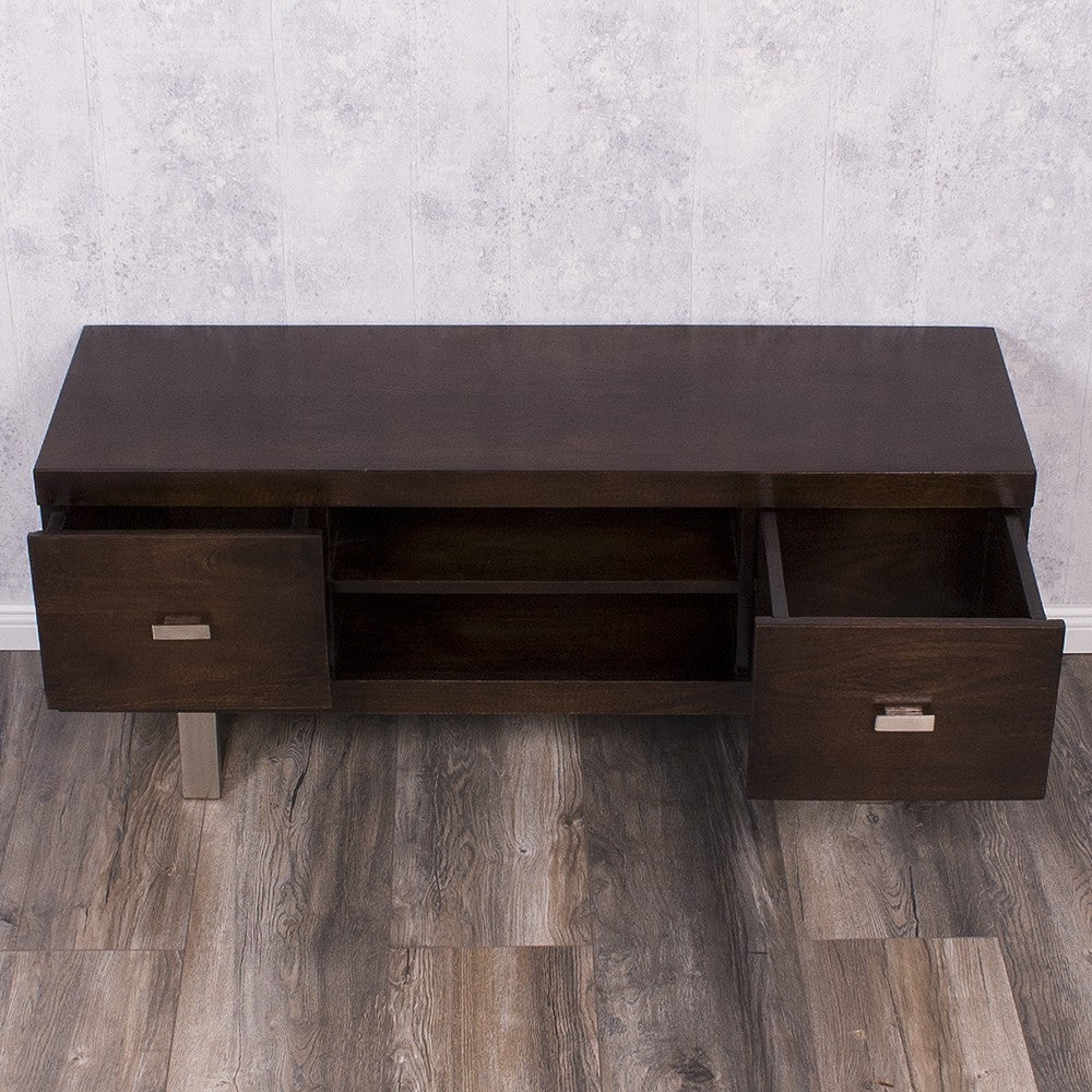 TV-Board LAYA Walnut Mangoholz massiv 120cm Wohnzimmer Lowboard