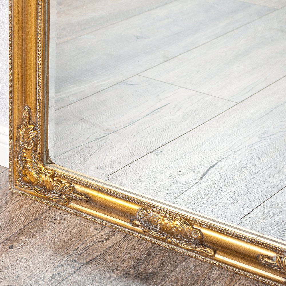 Eleganter Barock Spiegel BESSA 180x100cm Antik-Gold
