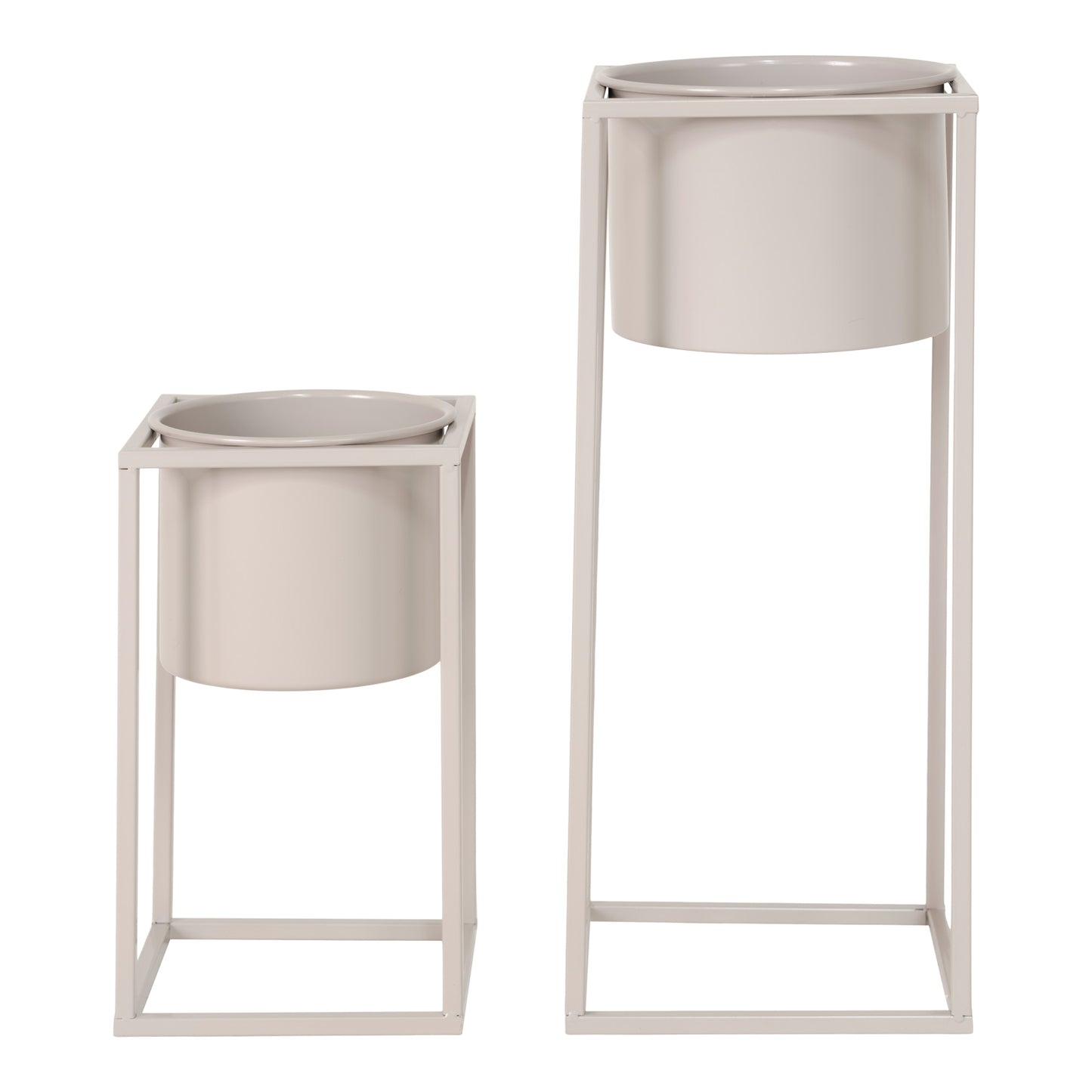 Modernes Blumentopf 2er-Set LARA beige grau