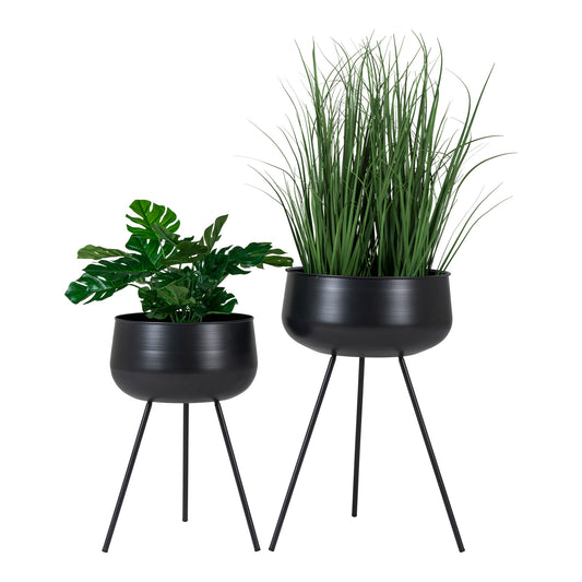 Modernes Blumentopf-Set (2-tlg.) DOLA schwarz