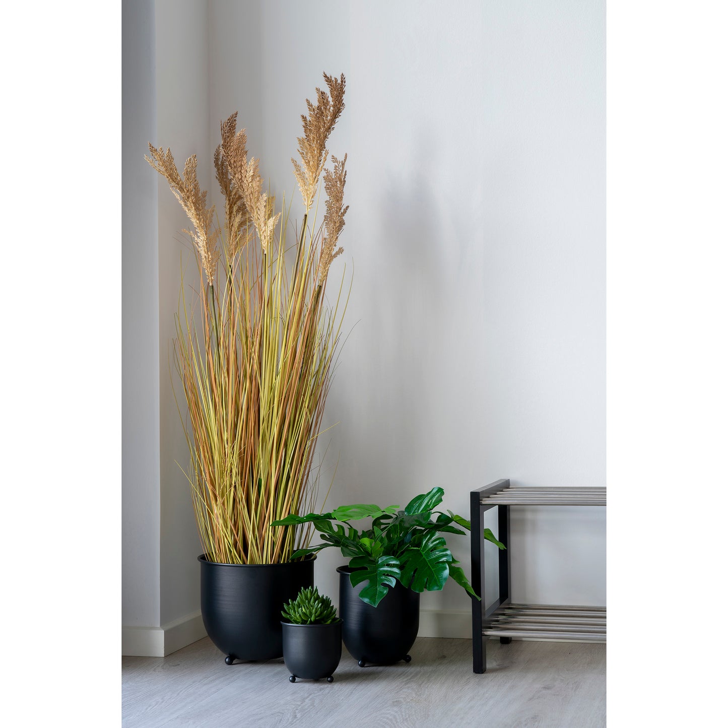 Modernes 3-tlg. Blumentopf-Set VANO aus Metall