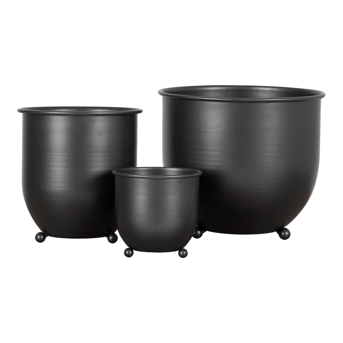 Modernes 3-tlg. Blumentopf-Set VANO aus Metall
