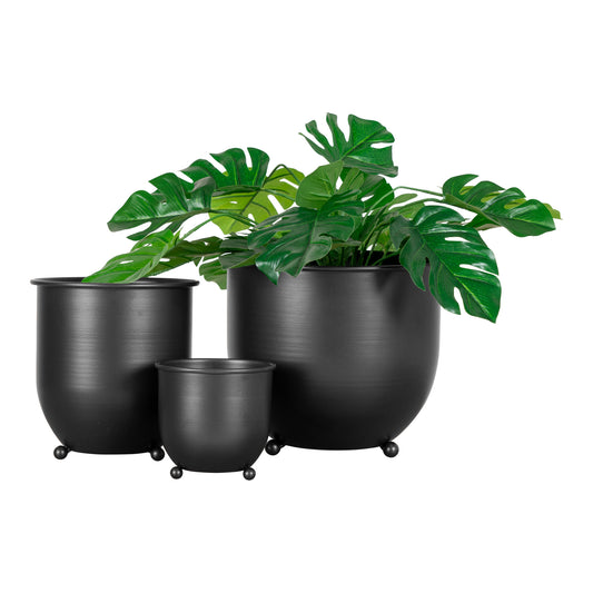 Modernes 3-tlg. Blumentopf-Set VANO aus Metall