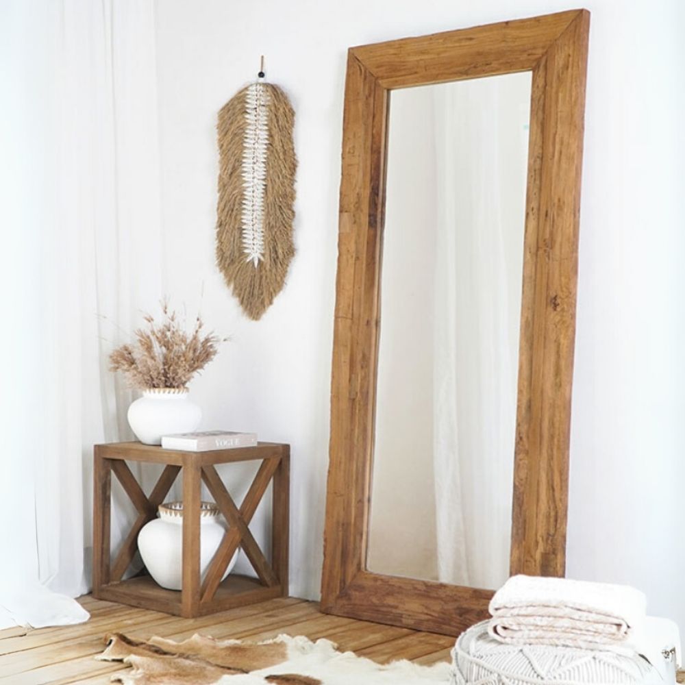 Individueller Spiegel KING ca.180x100cm recyceltes Teak Wandspiegel