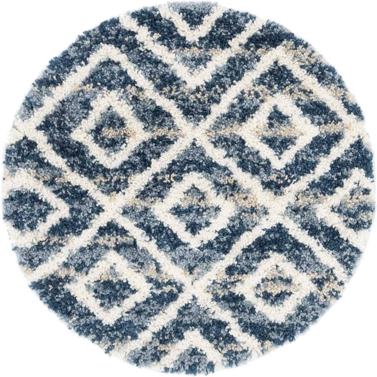 Teppich "Top Shag" Rund Blau 100x100 cm