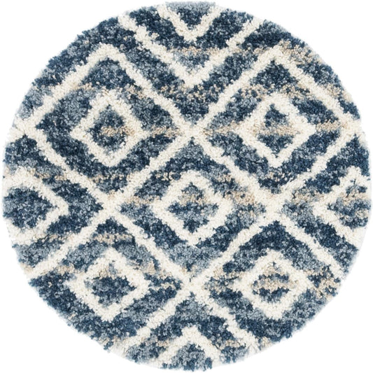 Teppich "Top Shag" Rund Blau 100x100 cm