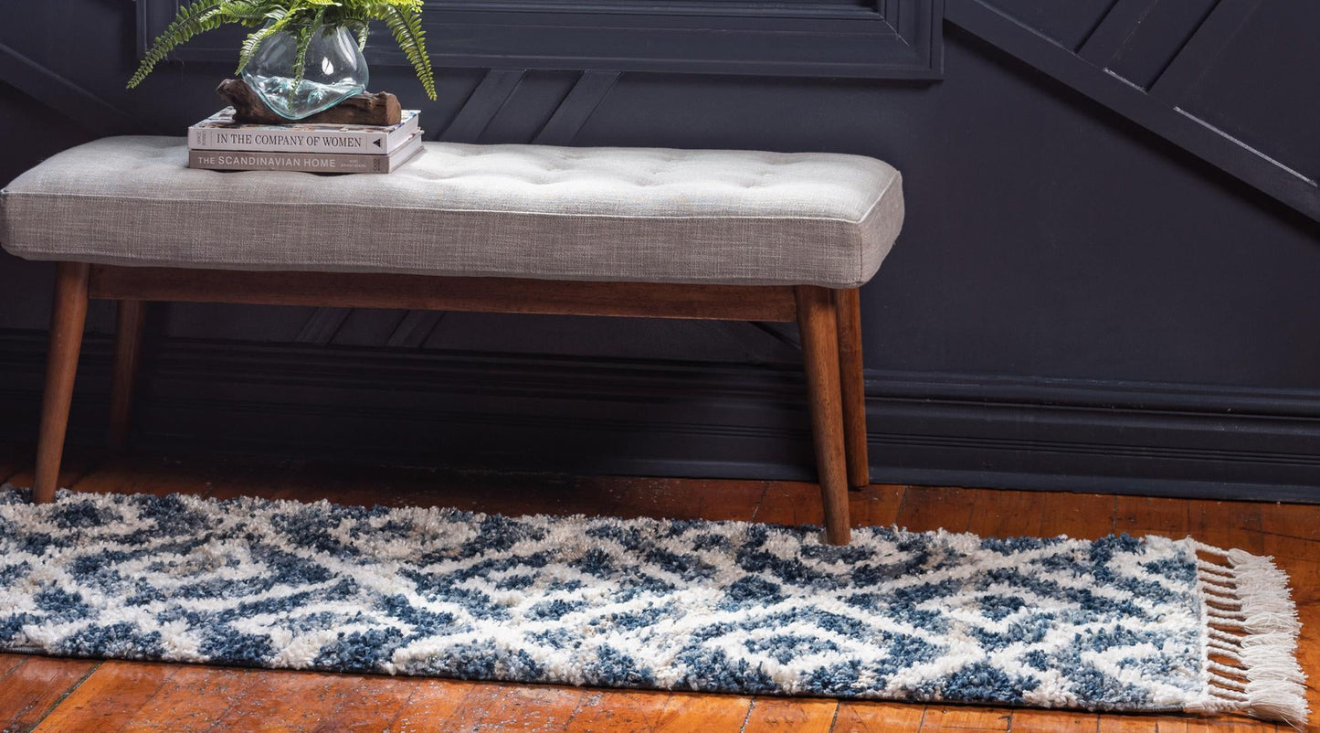 Teppich "Top Shag" Läufer Blau 80x250 cm