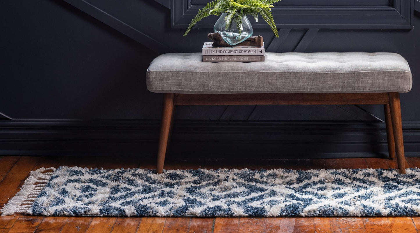 Teppich "Top Shag" Läufer Blau 80x250 cm