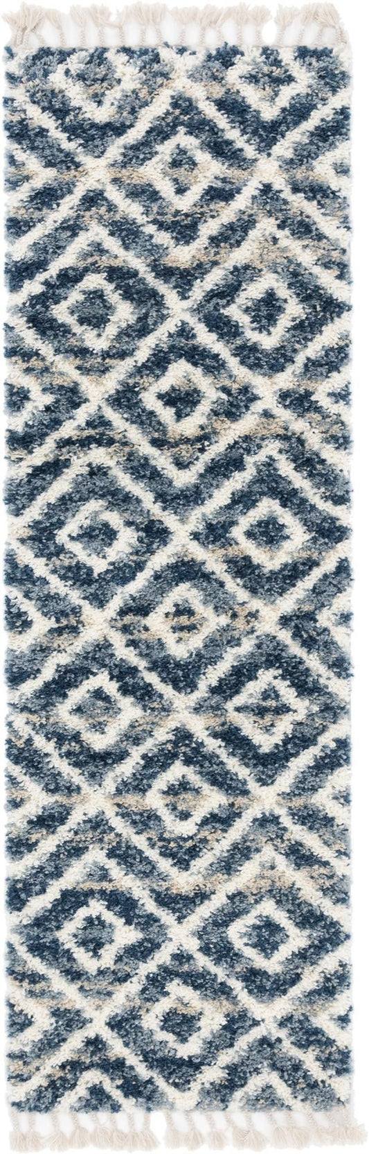 Teppich "Top Shag" Läufer Blau 80x250 cm