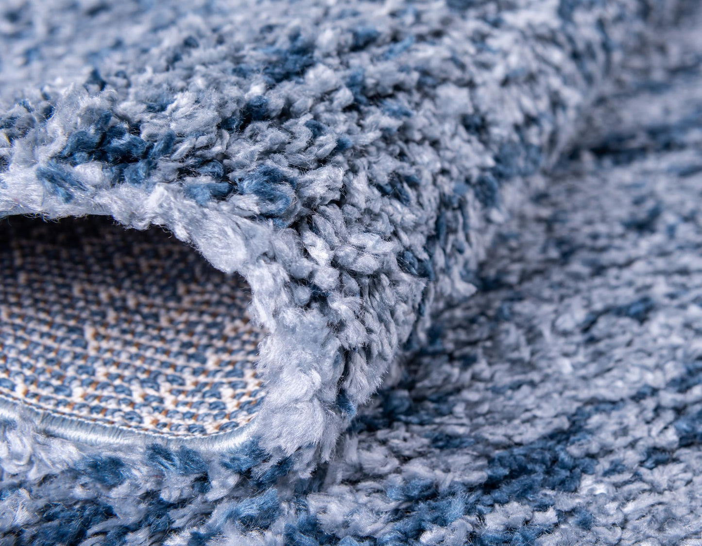 Teppich "Top Shag" Rund Blau 100x100 cm