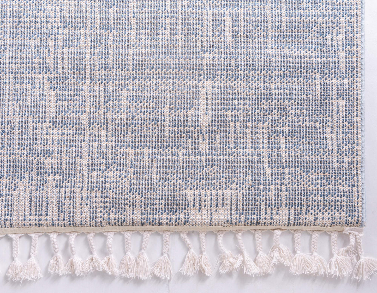 Teppich "High Shaggy" Läufer Blau 80x250 cm