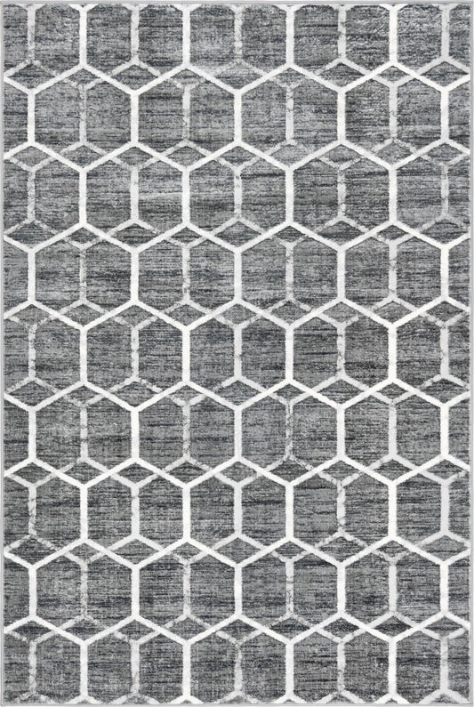 Teppich "TiTan Trellis" Rechteckig Grau verschiedene Größen