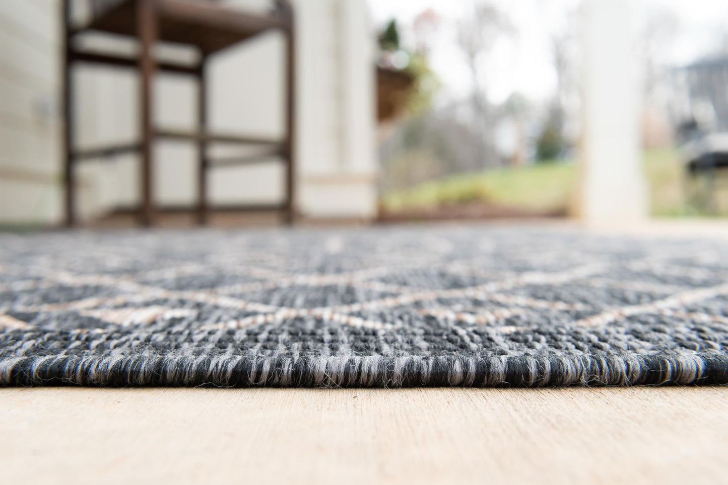 Teppich "OUTDOOR CIATO" Rund Holzkohle Grau 120x120 cm