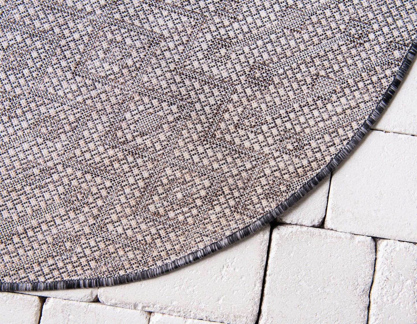 Teppich "OUTDOOR CIATO" Rund Holzkohle Grau 120x120 cm