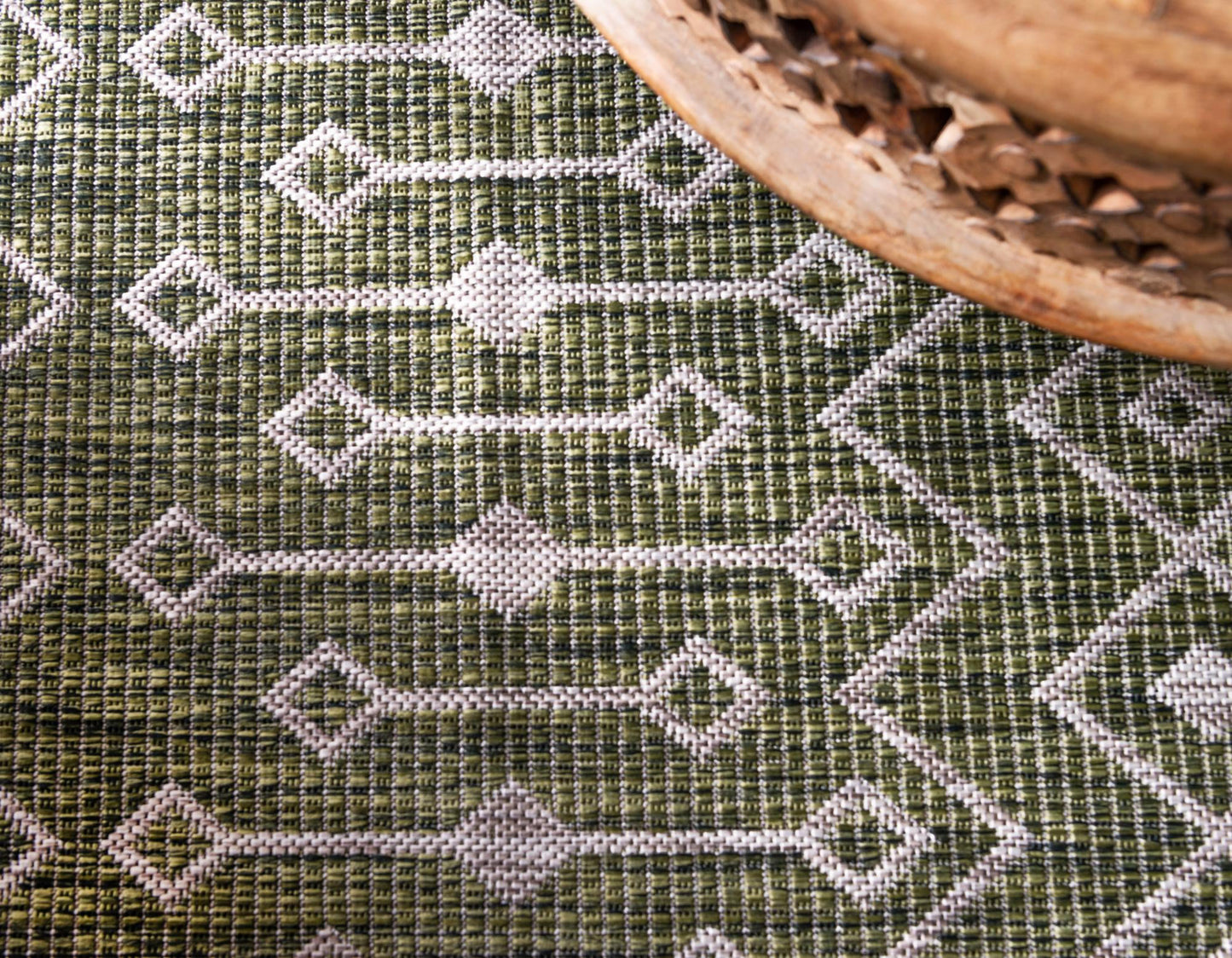 Teppich OUTDOOR CIATO Rund Grün 120x120 cm