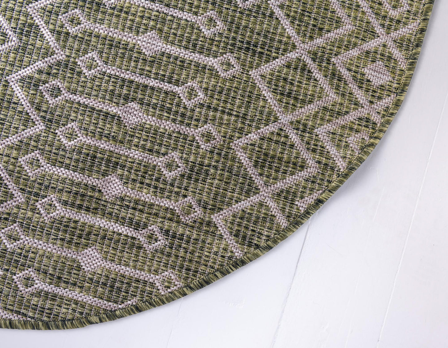 Teppich OUTDOOR CIATO Rund Grün 120x120 cm
