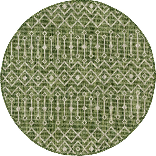 Teppich OUTDOOR CIATO Rund Grün 120x120 cm