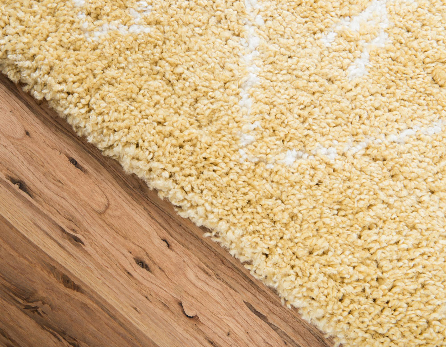 Teppich MARA Shaggy Läufer Gelb 80x185 cm