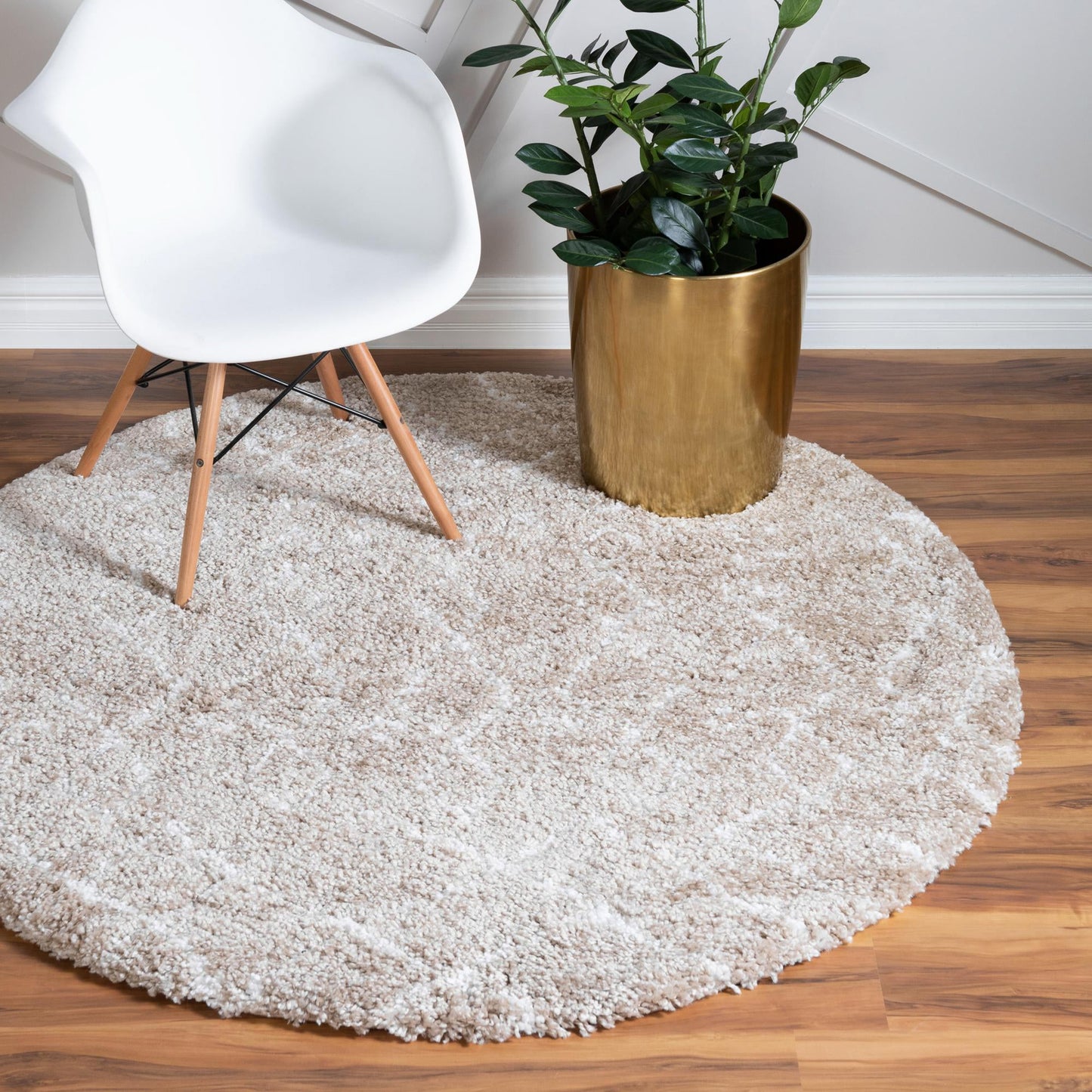Teppich "MARA Shaggy" Rund Braun 150x150 cm
