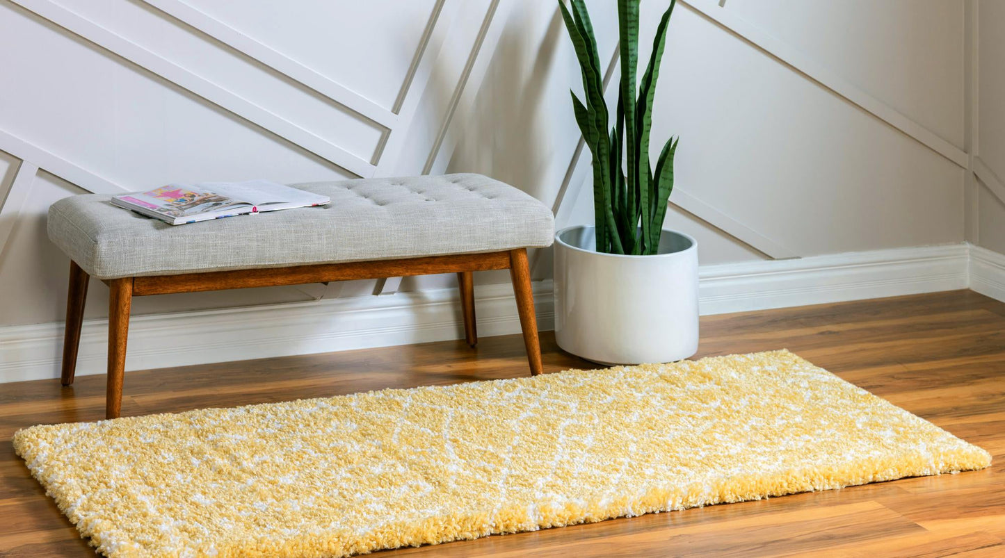 Teppich MARA Shaggy Läufer Vanille  80x185 cm