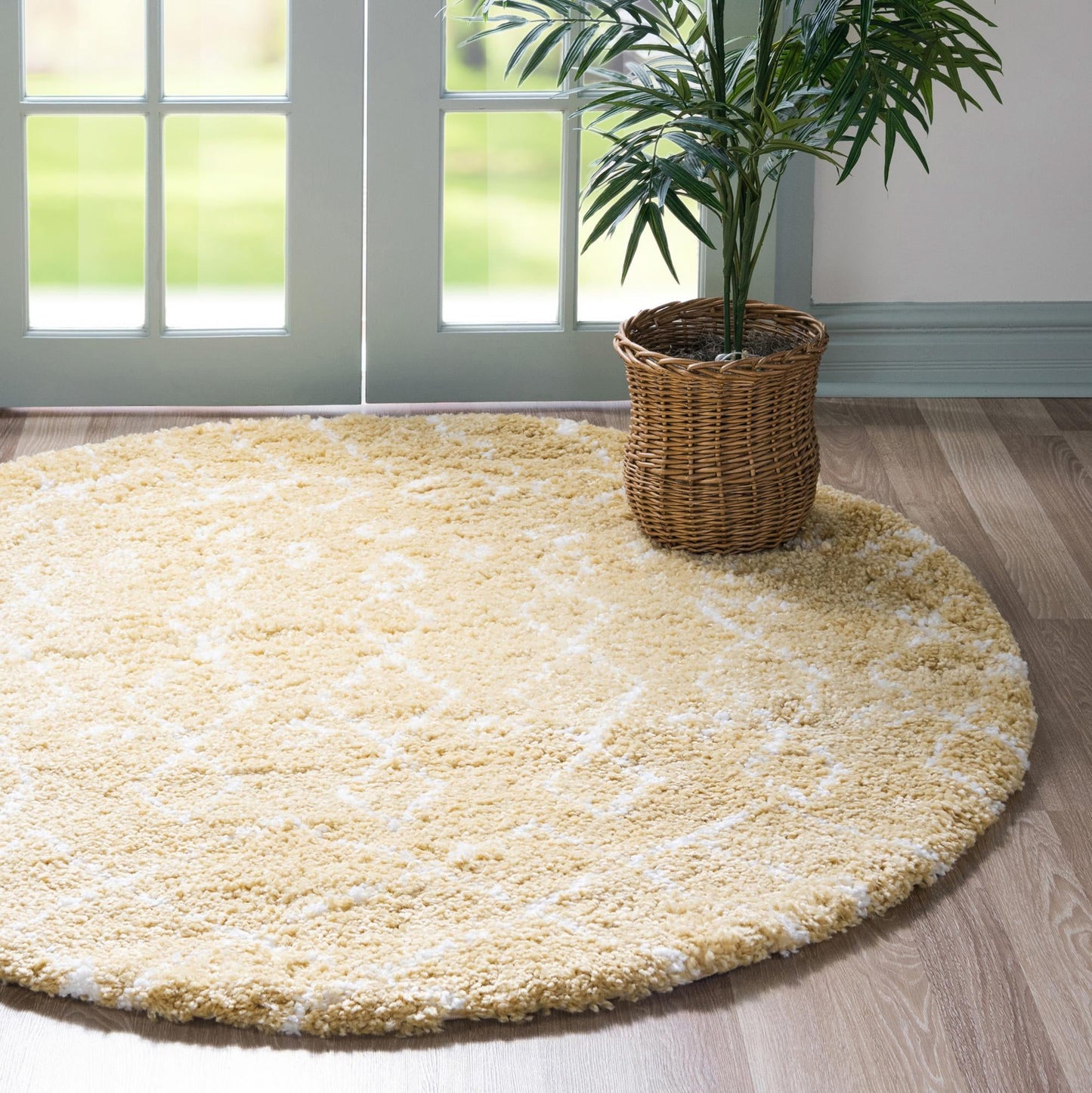 Teppich "MARA Shaggy" Rund Vanille 150x150 cm