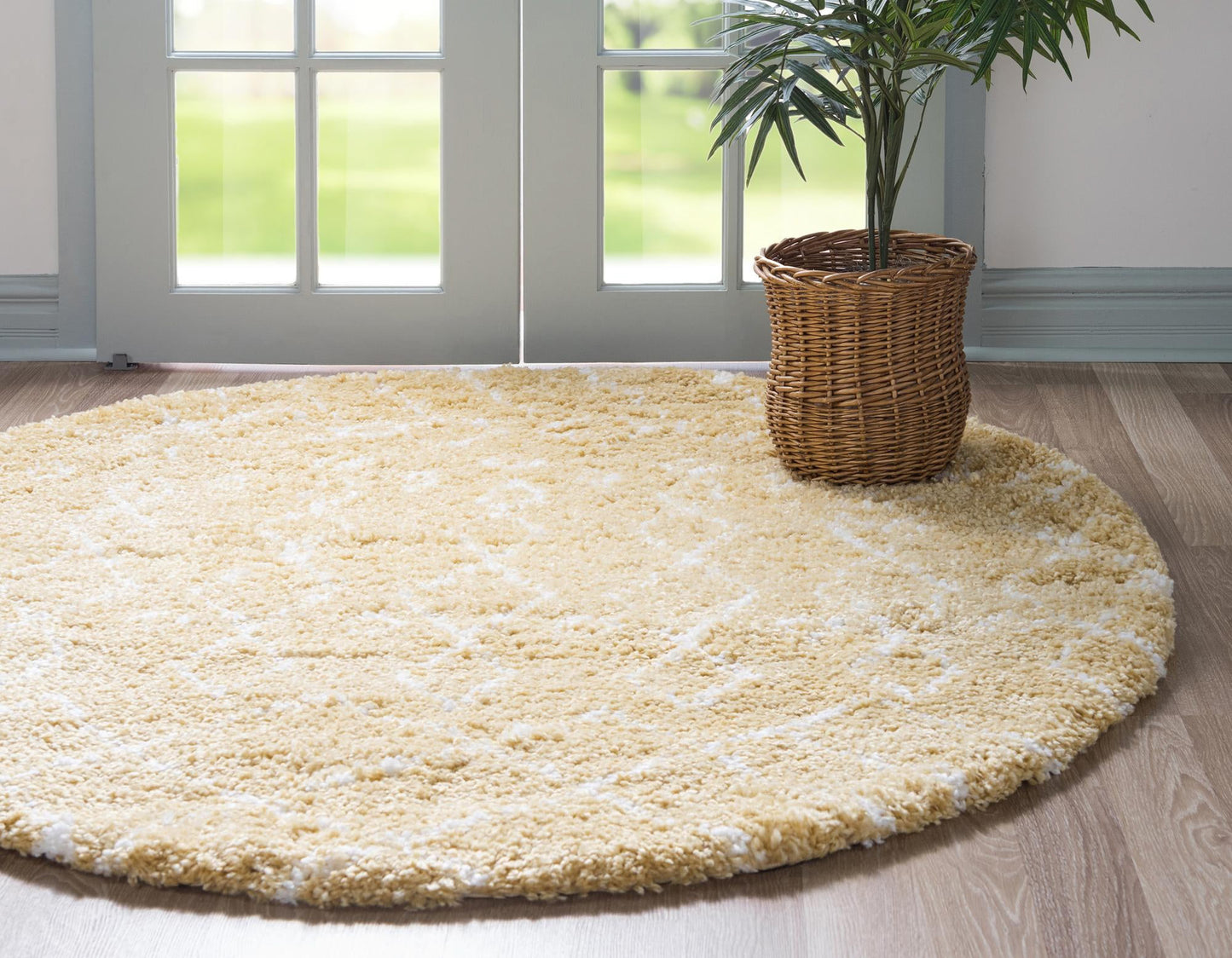 Teppich "MARA Shaggy" Rund Vanille 150x150 cm