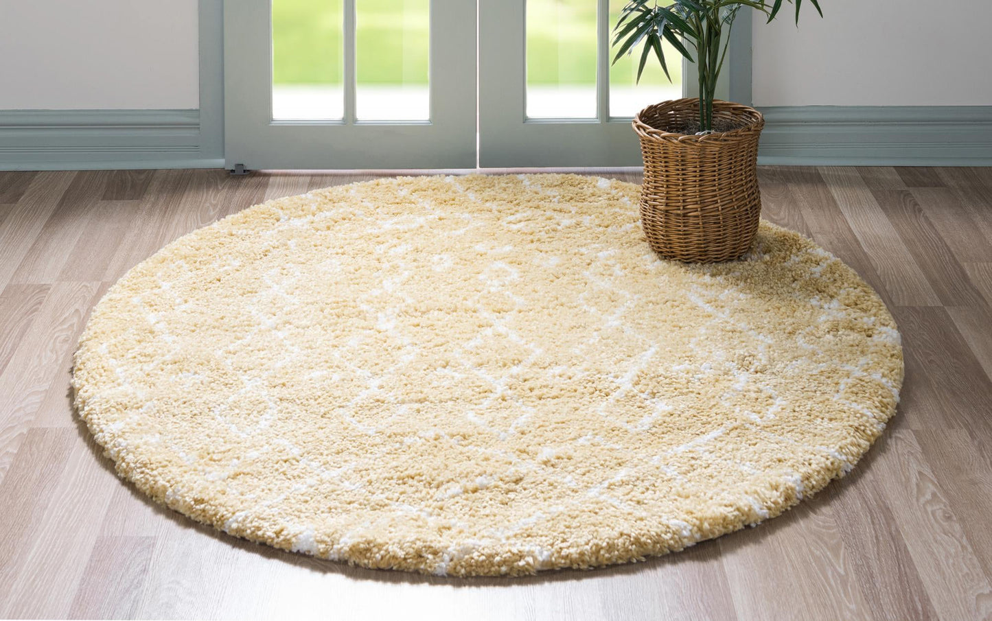 Teppich "MARA Shaggy" Rund Vanille 150x150 cm