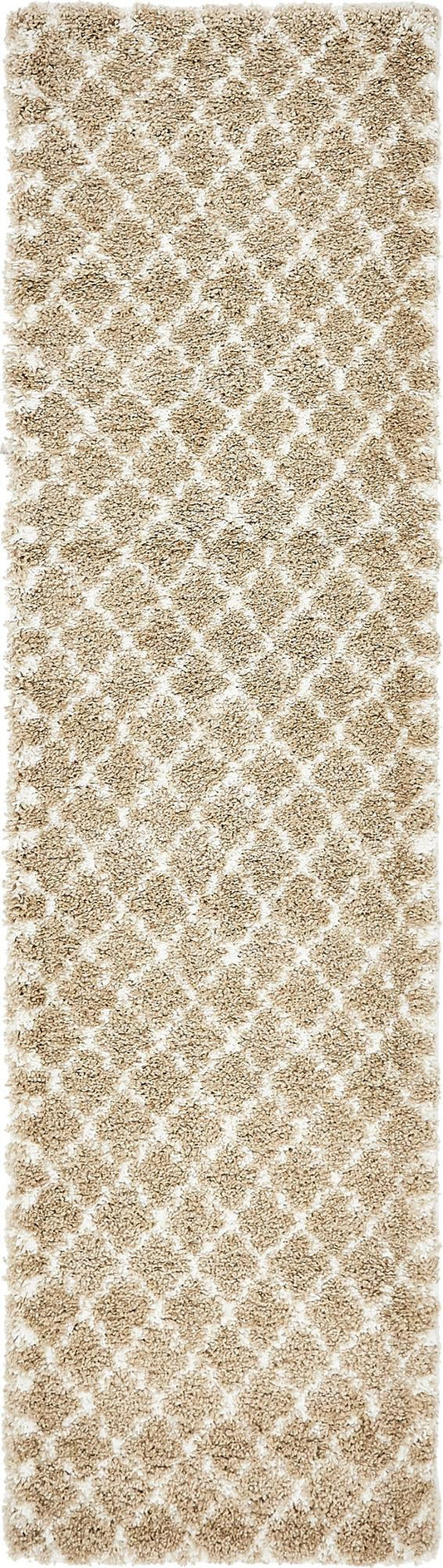 Teppich "MARA Shaggy" Läufer Beige-Grau 80x305 cm