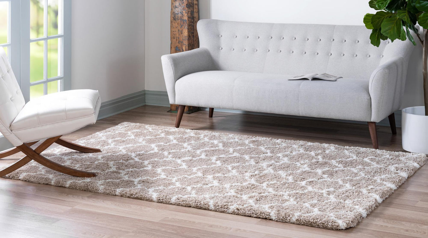 Teppich "MARA Shaggy" Rechteckig Beige-Grau diverse Größen