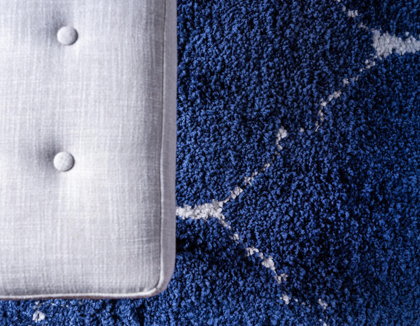 Teppich "MARA Shaggy" Rund Dunkel-Marineblau 150x150 cm