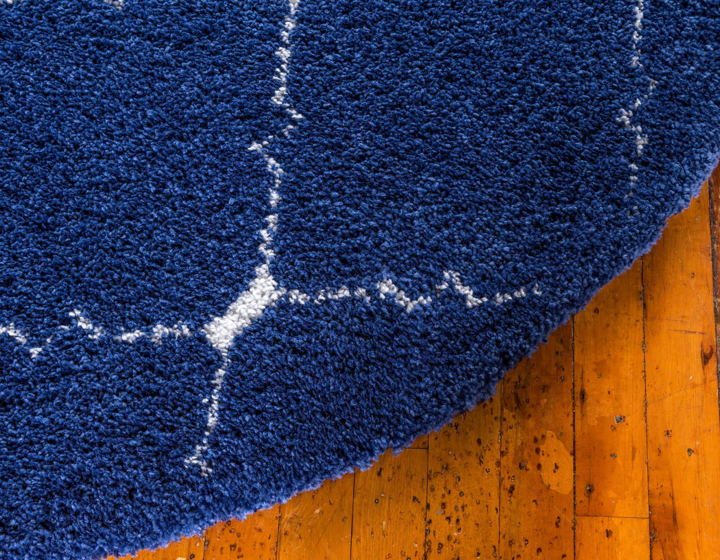 Teppich "MARA Shaggy" Rund Dunkel-Marineblau 150x150 cm