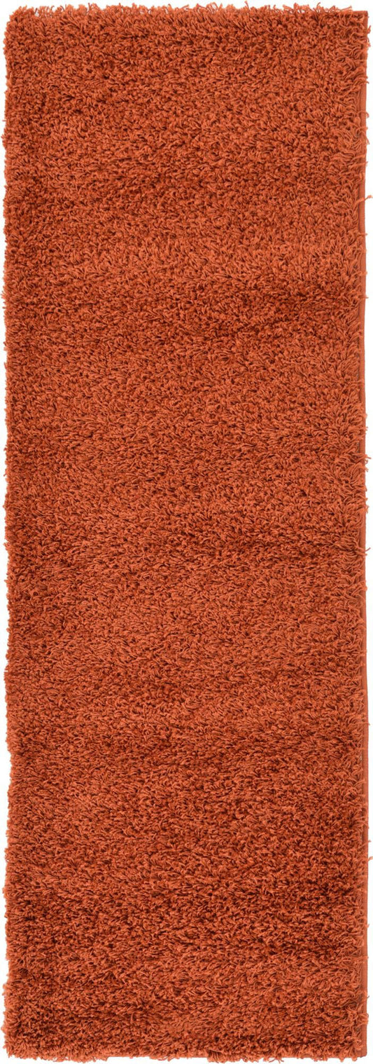 Teppich "HIGH-FLOR" Läufer Terracotta 65x195 cm
