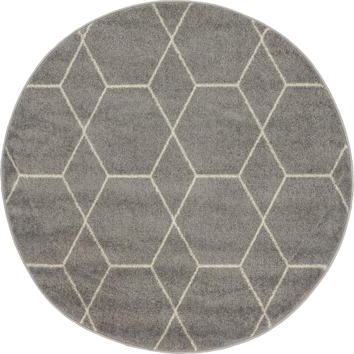 Teppich "FROZEN" Rund Hellgrau 120x120 cm