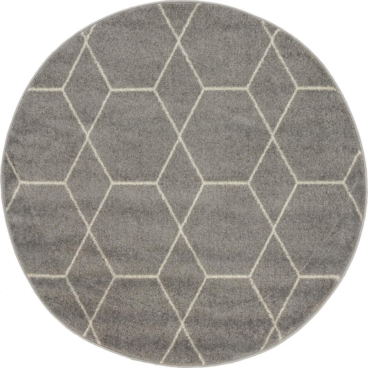 Teppich "FROZEN" Rund Hellgrau 120x120 cm