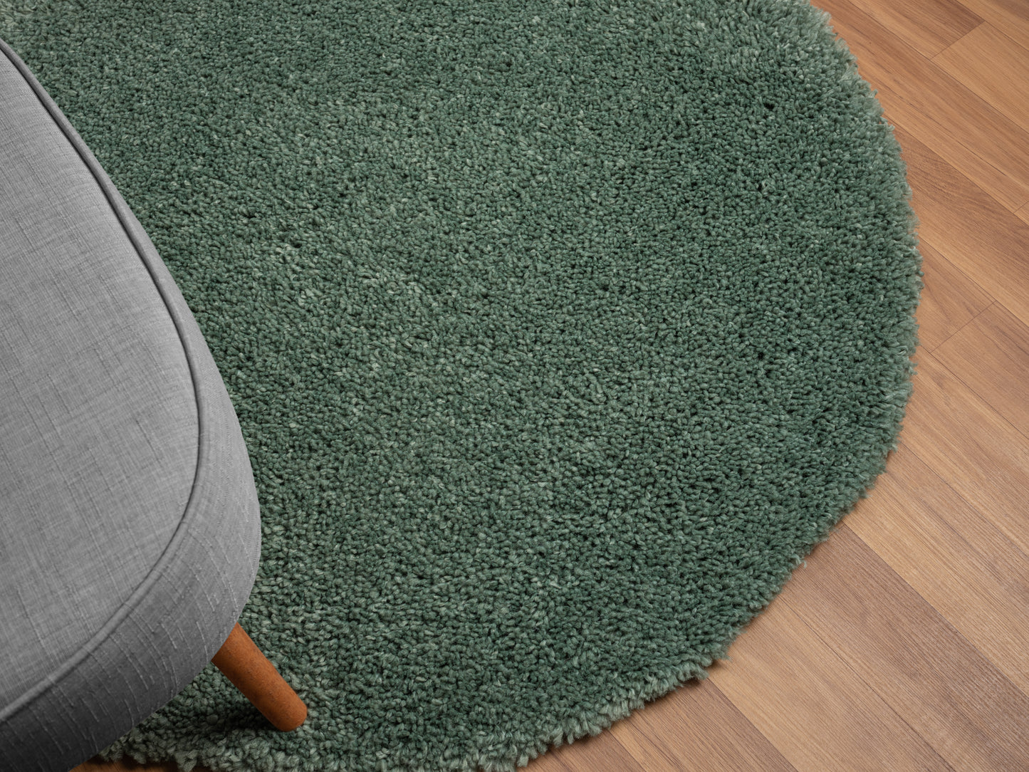 Hochflor Teppich SHAGGY hellgrün rund diverse Größen