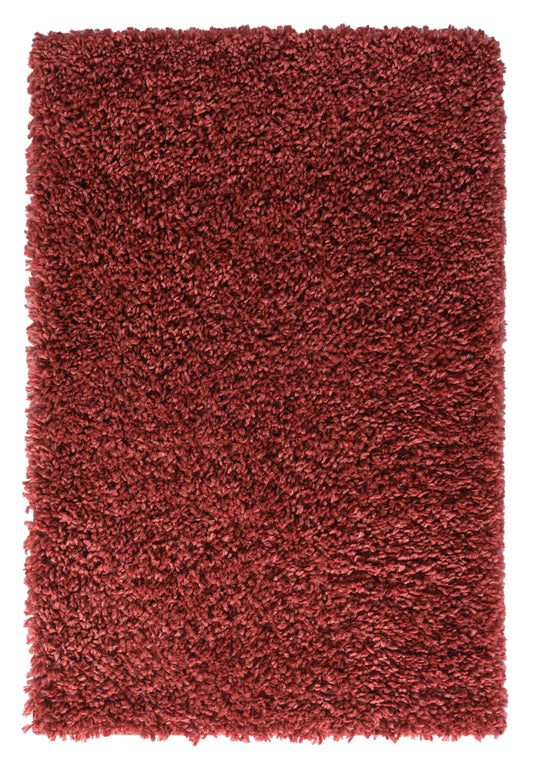 Hochflor Teppich SHAGGY weinrot rechteckig diverse Größen