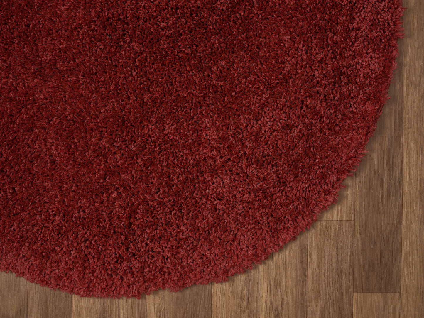 Hochflor Teppich SHAGGY weinrot rund diverse Größen