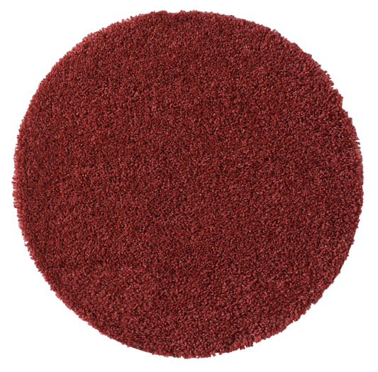 Hochflor Teppich SHAGGY weinrot rund diverse Größen